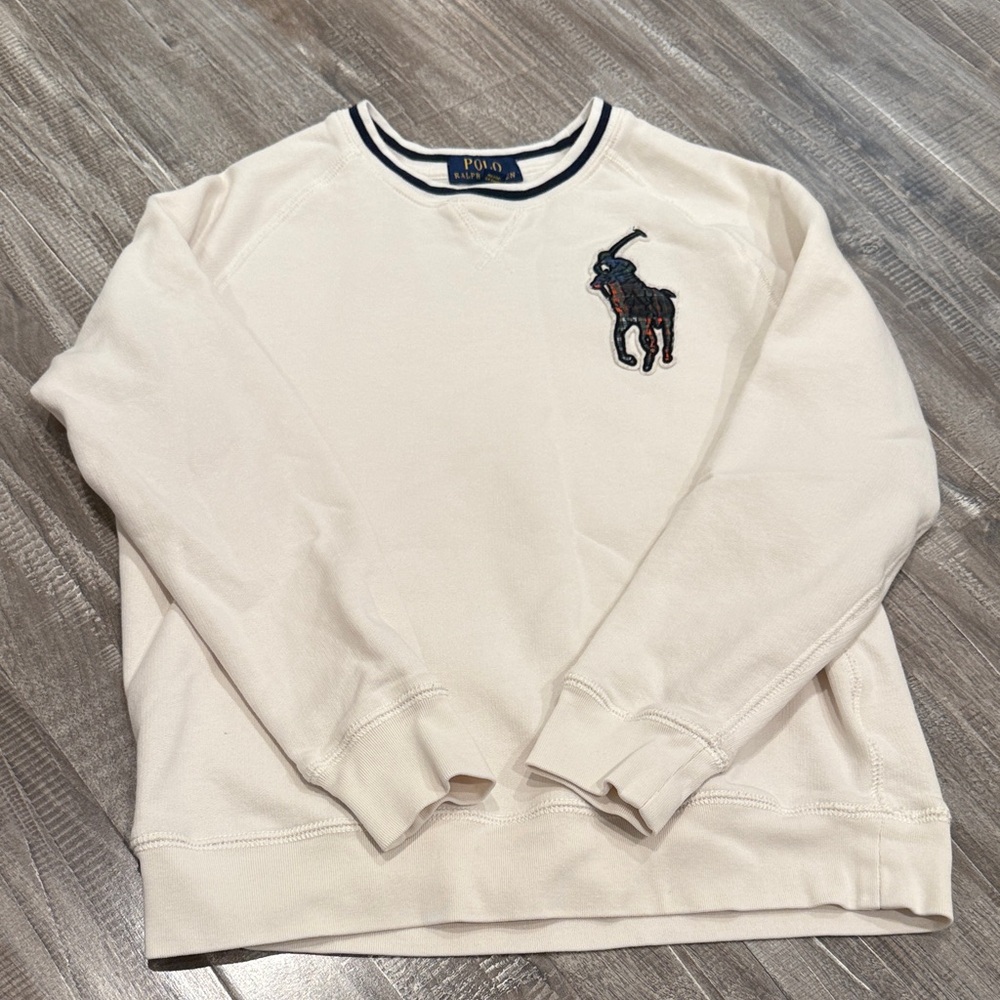 Polo by Ralph Lauren Big kid's Off-White Crewneck Sweater